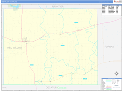 Red Willow County, NE Digital Map Basic Style